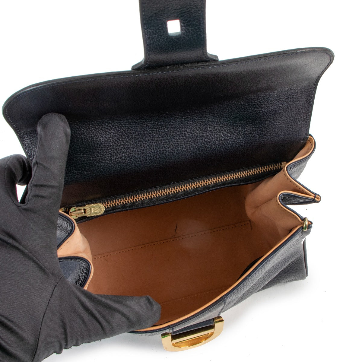Delvaux Navy Blue Brillant PM