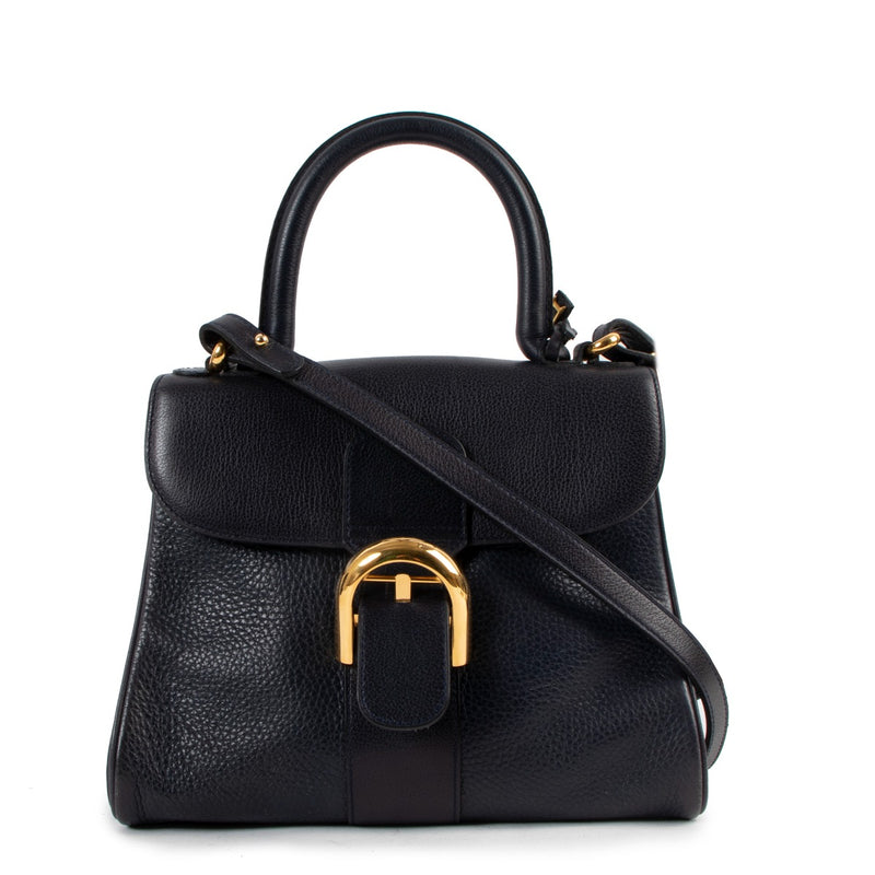 Delvaux Navy Blue Brillant PM