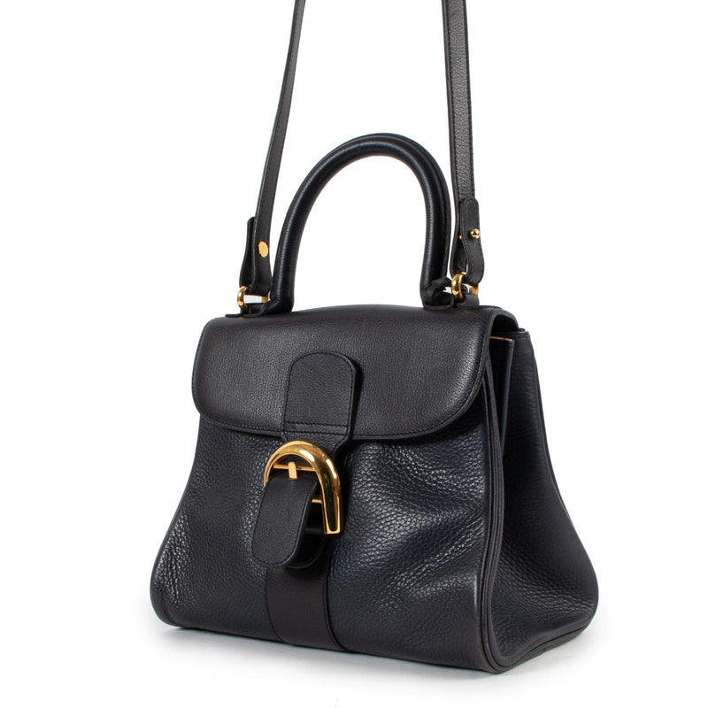 Delvaux Navy Blue Brillant PM