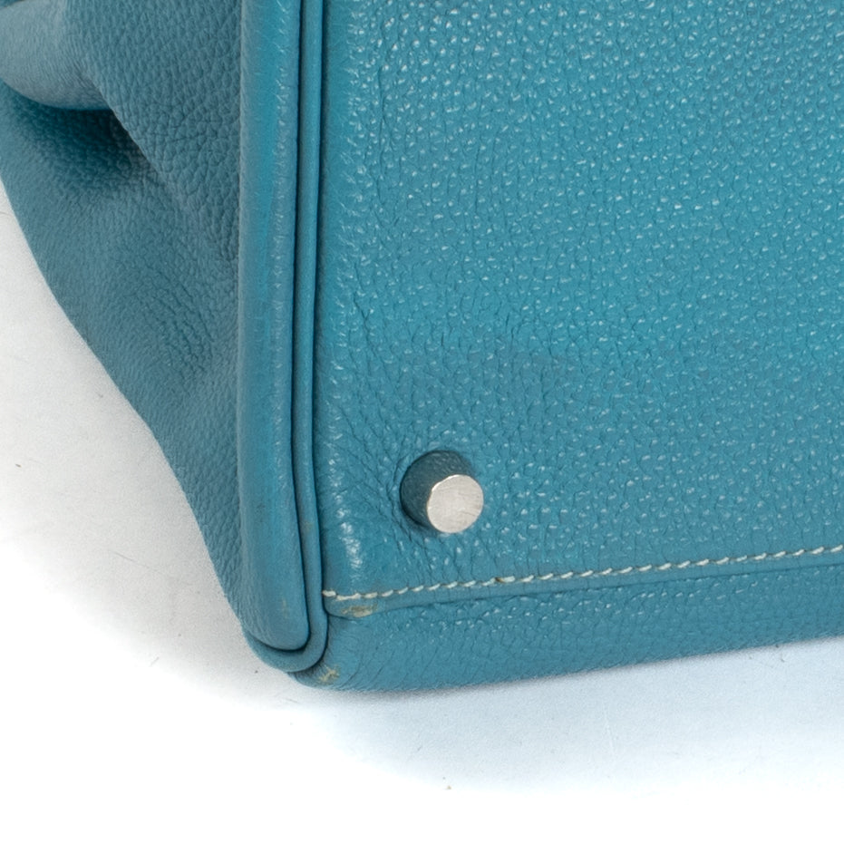 Hermès Kelly 35 Bleu Jean Togo PHW