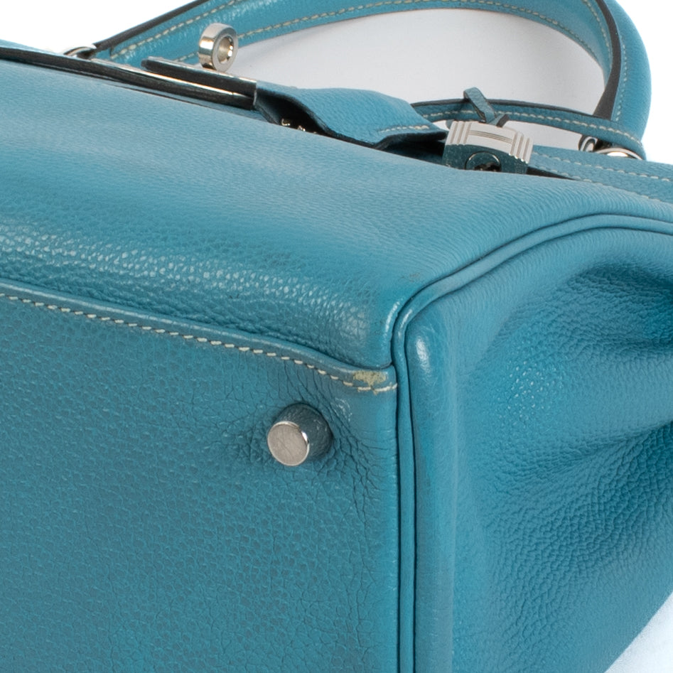 Hermès Kelly 35 Bleu Jean Togo PHW
