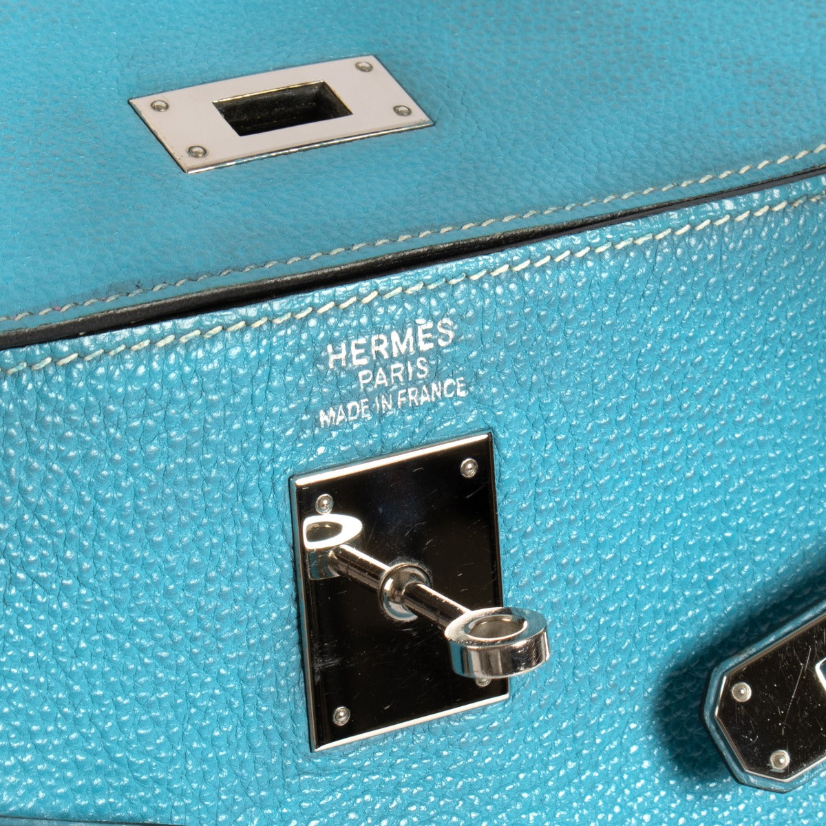 Hermès Kelly 35 Bleu Jean Togo PHW