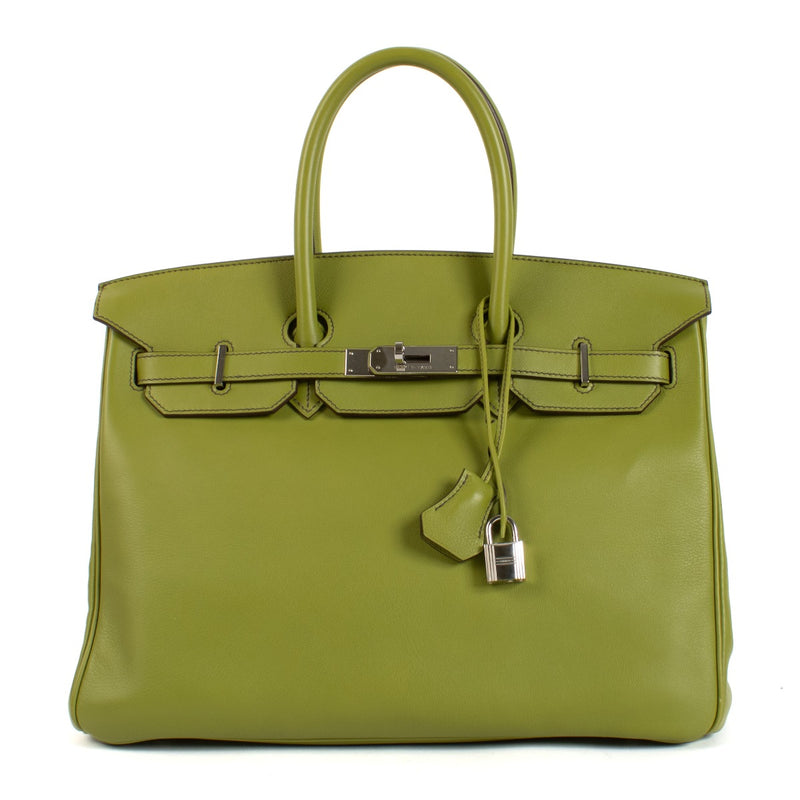 Hermès 2008 Birkin 35 Vert Annis Swift PHW
