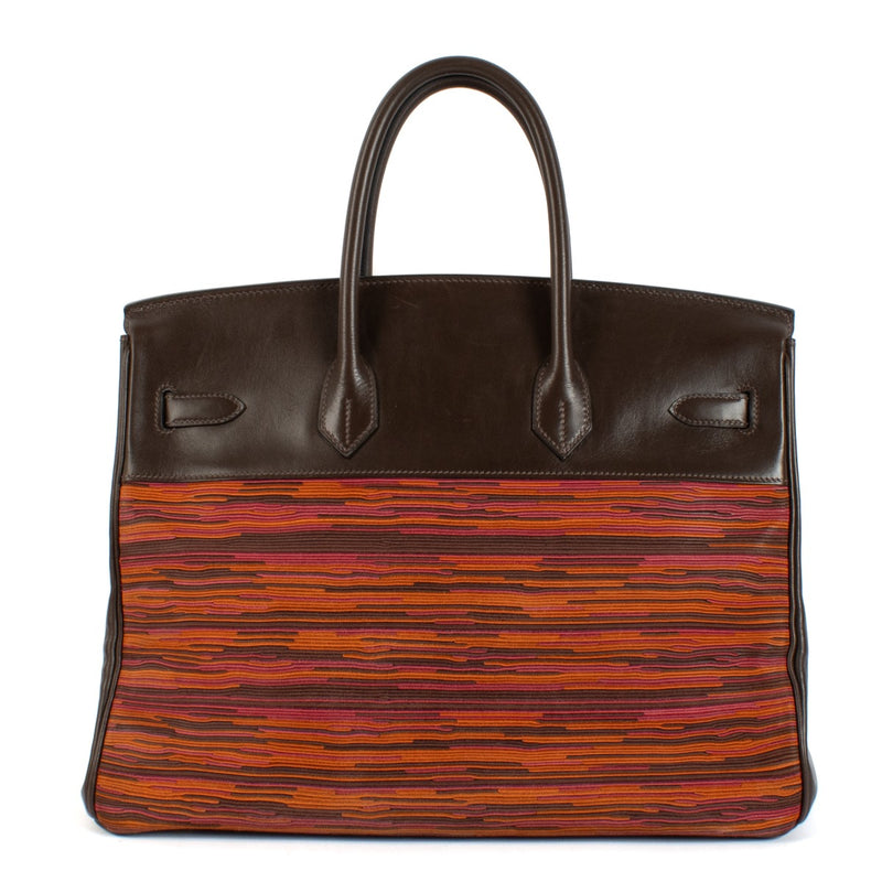 Hermès Birkin 35 Vibrato Havanne/Orange/Fuchsia Box GHW