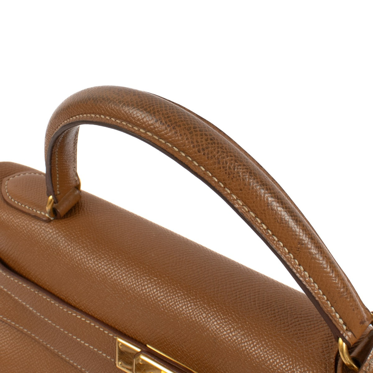 Hermès Vintage Kelly 32 Veau Grain Lisse Doré Bijouterie Dorée
