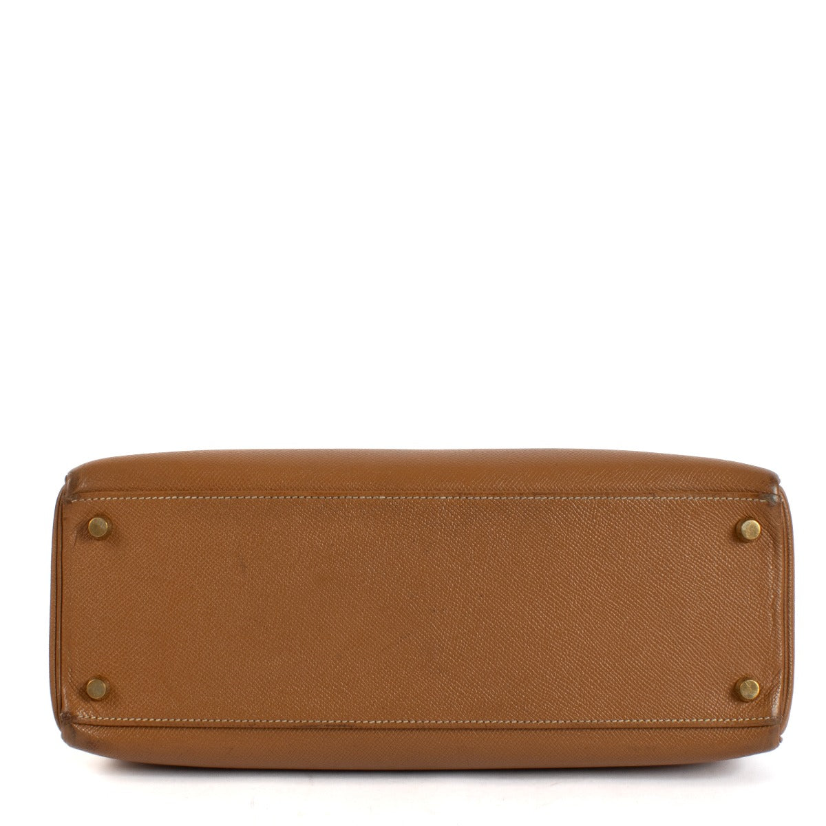 Hermès Vintage Kelly 32 Veau Grain Lisse Doré Bijouterie Dorée