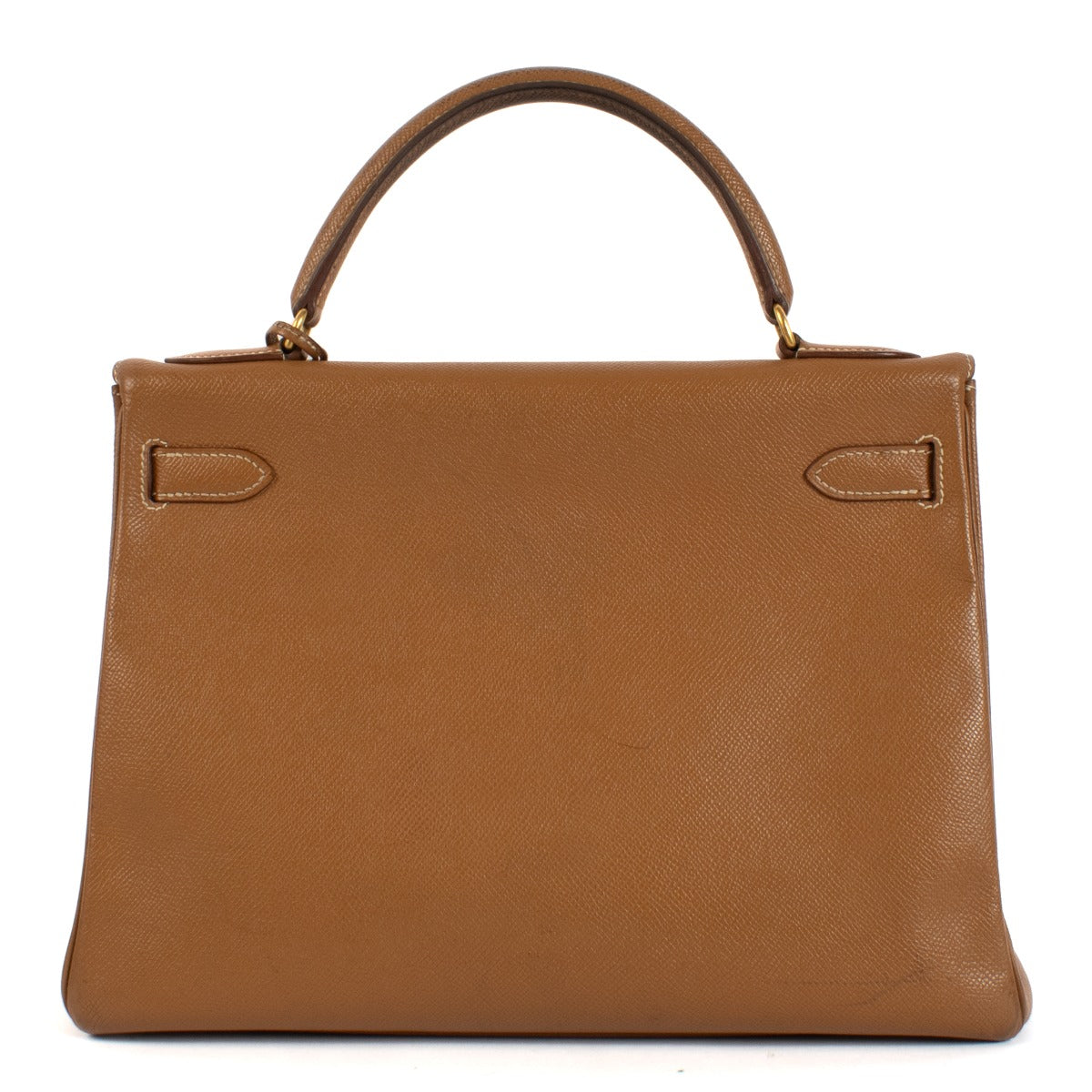 Hermès Vintage Kelly 32 Veau Grain Lisse Doré Bijouterie Dorée