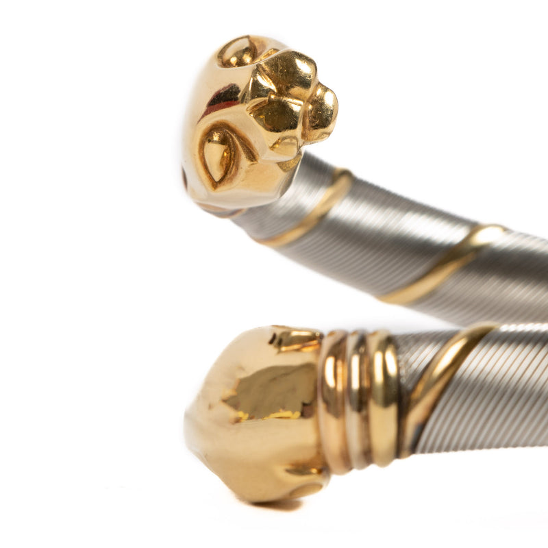 Cartier Panthere Cougar Roestvrijstalen Gouden Bangle Armband
