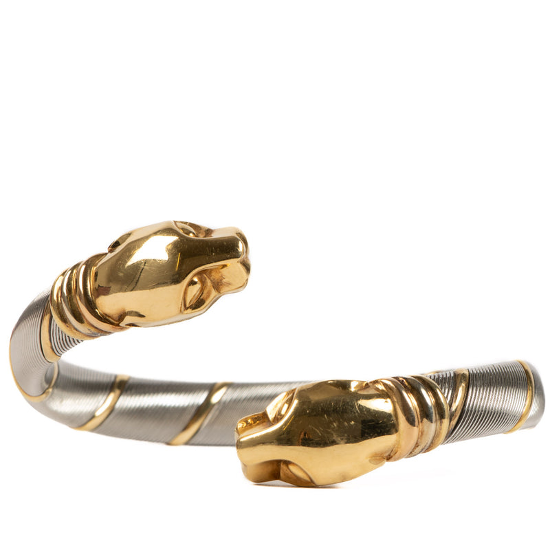 Are you looking for an authentic designer Cartier Panthere Stainless Steel Gold Bangle Bracelet? Shop it at Labellov secondhand luxury vintage in Antwerp, Brussels and Knokke.