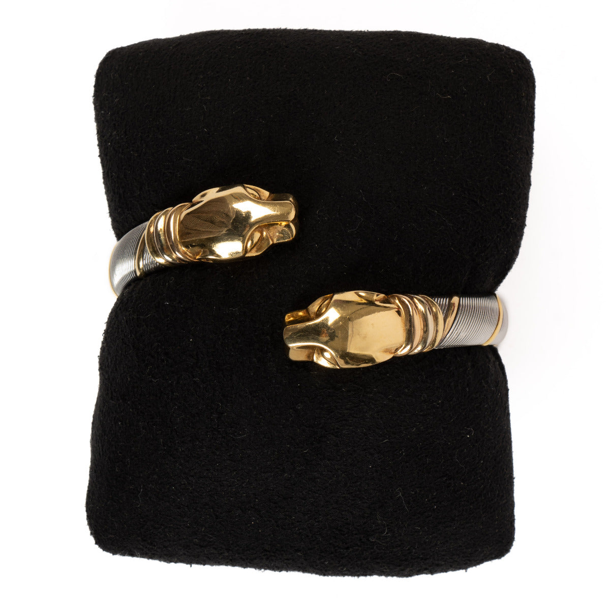 Cartier Panthere Stainless Steel Gold Bangle Bracelet for the best price at Labellov secondhand luxury in Antwerp.