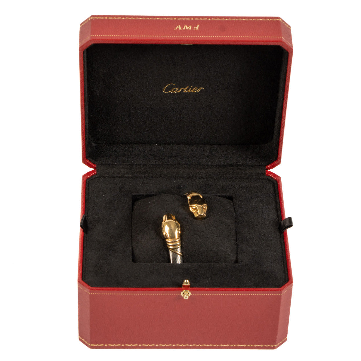 Cartier Panthere Stainless Steel Gold Bangle Bracelet pour le meilleur prix chez Labellov à Bruxelles, Anvers, Knokke.