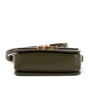 Shop safe online at Labellov in Antwerp, Brussels and Knokke this 100% authentic second hand Celine Green Shiny Calfskin Teen Triomphe Bag