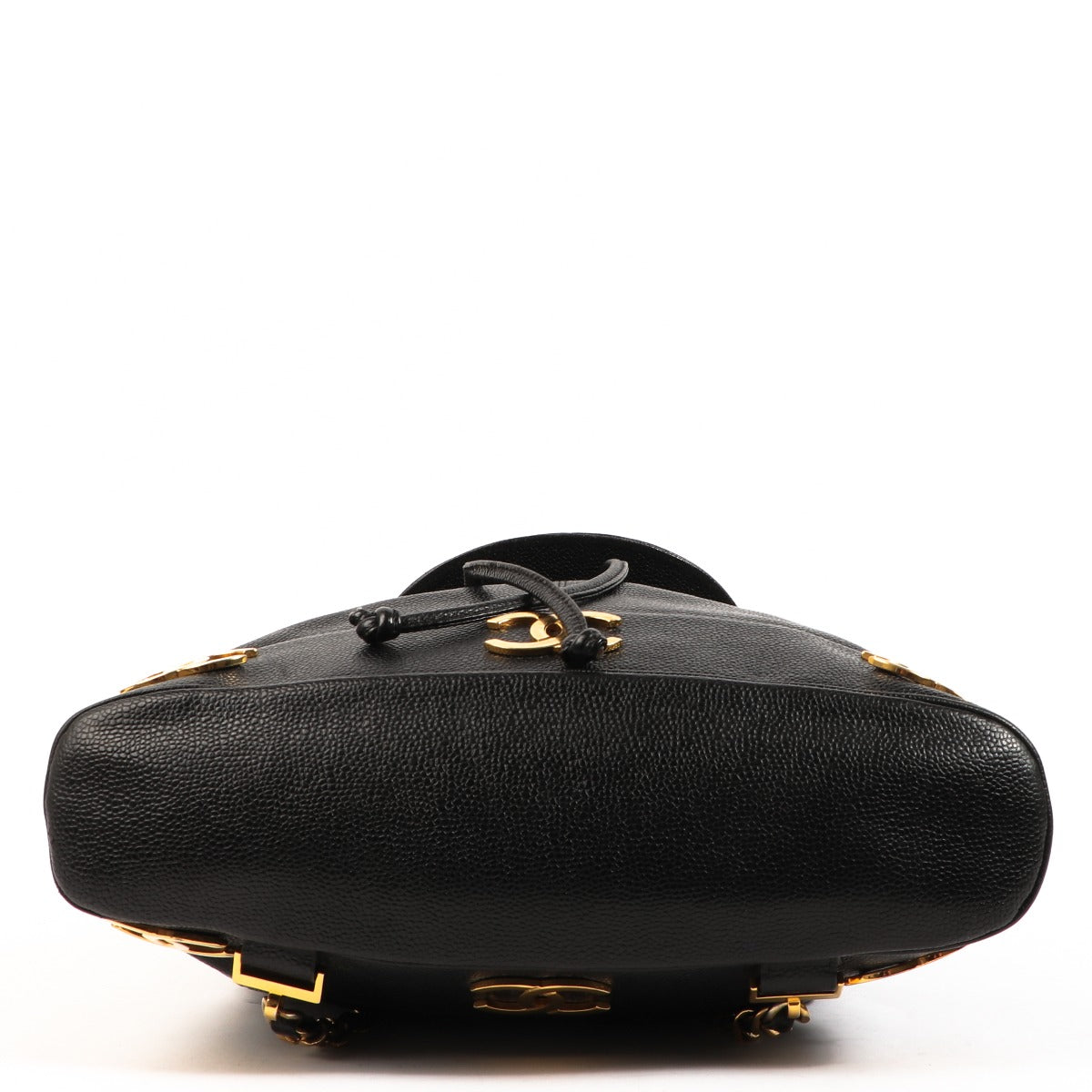 Authentic second hand Chanel Vintage Triple CC Black Caviar Backpack on labellov.com