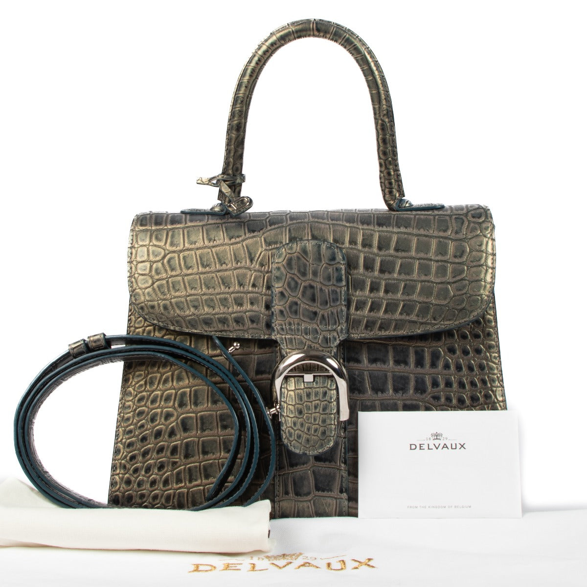 Delvaux Brillant MM Porosus Brillant Magma