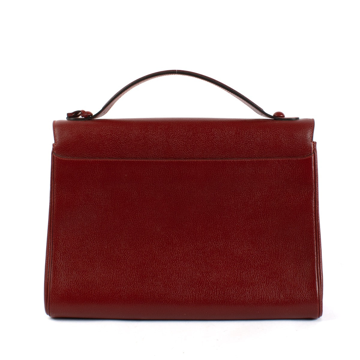 Shop safe online at Labellov in Antwerp, Brussels and Knokke this 100% authentic second hand Delvaux Red Leather Brillant Briefcase