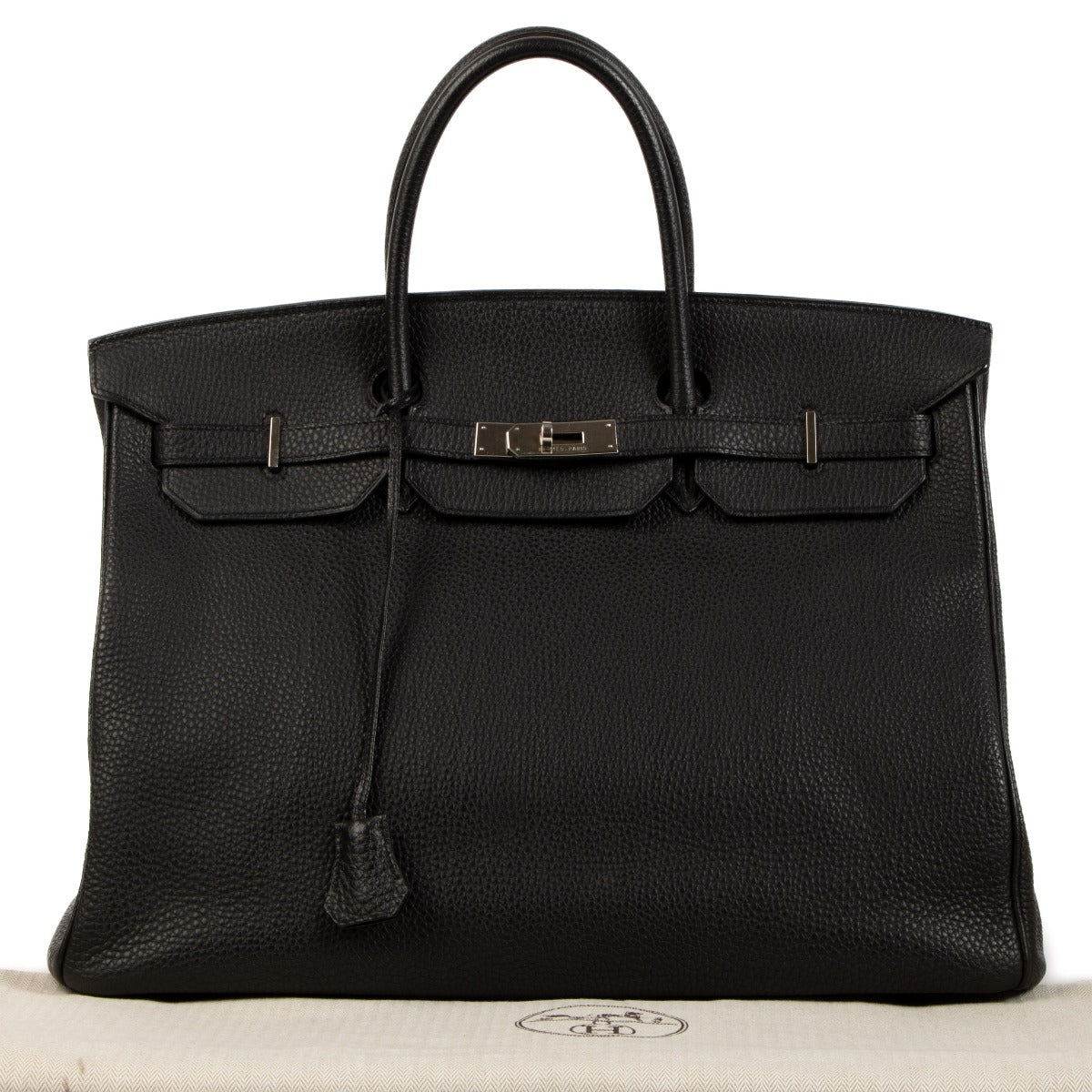 Shop authentic second hand Hermès 2006 Birkin 40 Black Taurillon Clemence on www.labellov.com