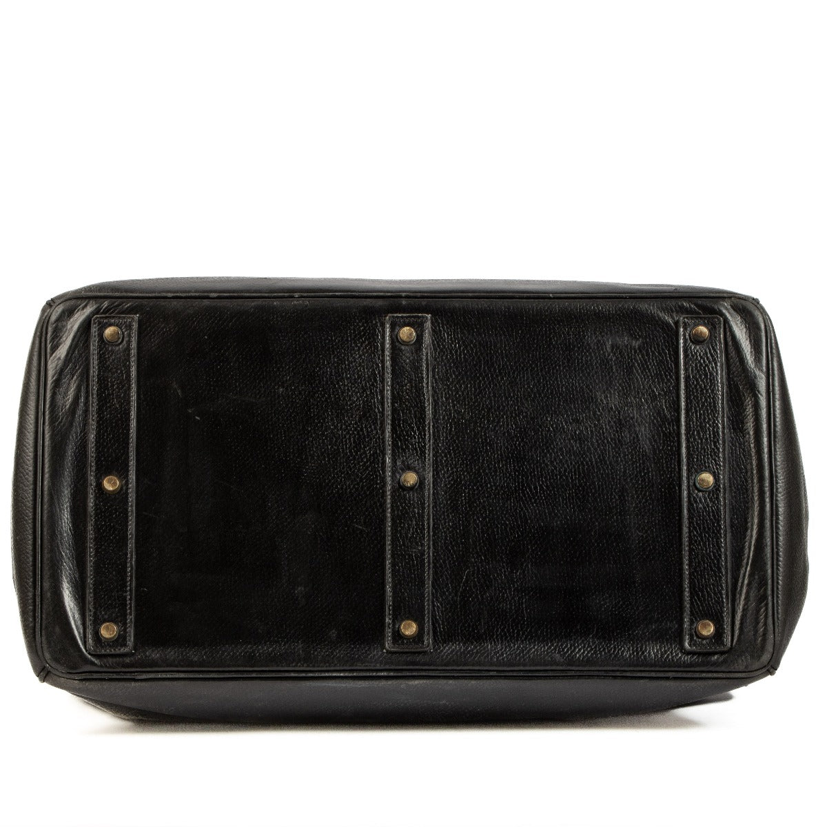 Hermès Black Leather Haut à Courroies 60 Travel Bag