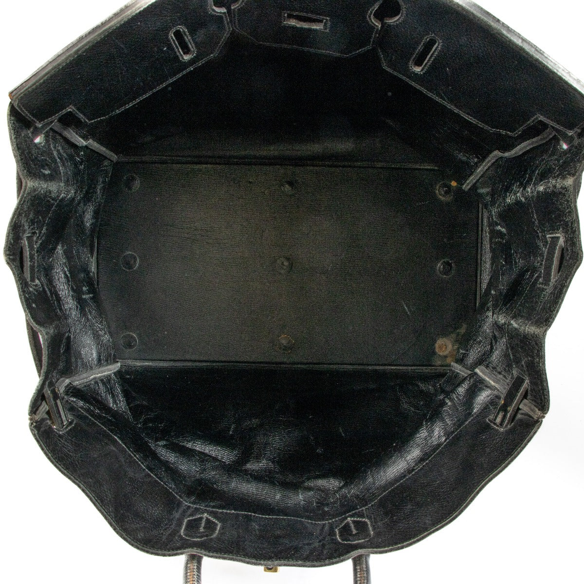 Hermès Black Leather Haut à Courroies 60 Travel Bag