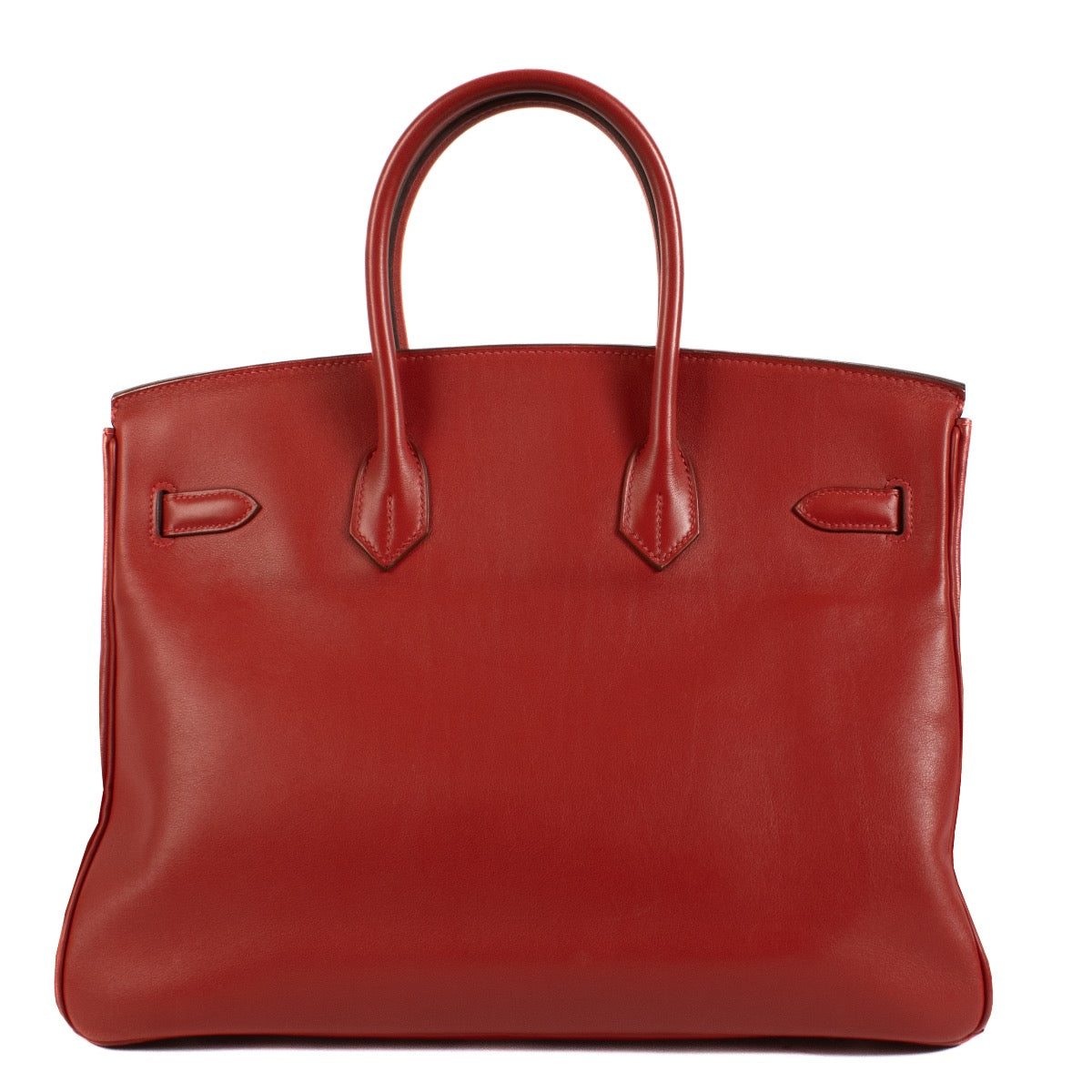 Shop safe online at Labellov in Antwerp, Brussels and Knokke this 100% authentic second hand Hermès Birkin 35 Rouge Vif Swift PHW