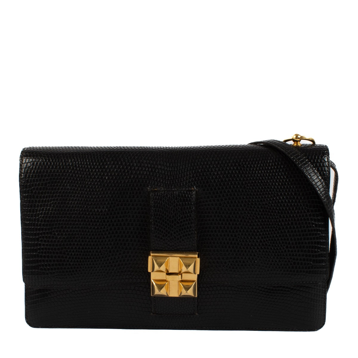 shop 100% authentic second hand Hermès Médor Black Lizard Bag on Labellov.com