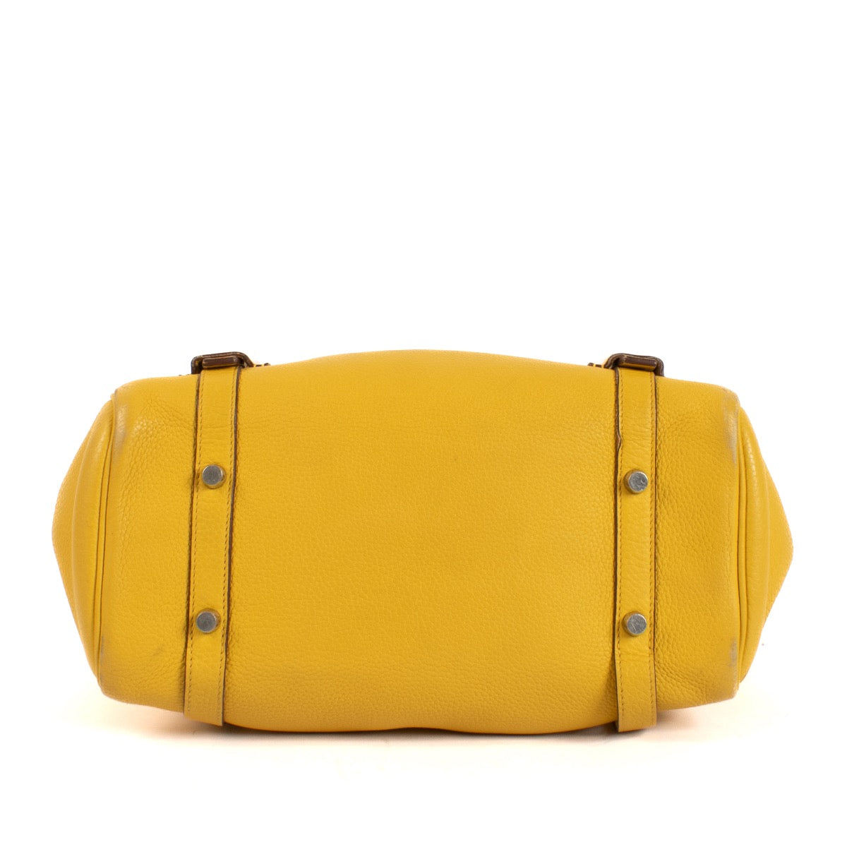 Shop safe online at Labellov in Antwerp, Brussels and Knokke this 100% authentic second hand Hermès Jaune Soleil Pursangle Top Handle Bag