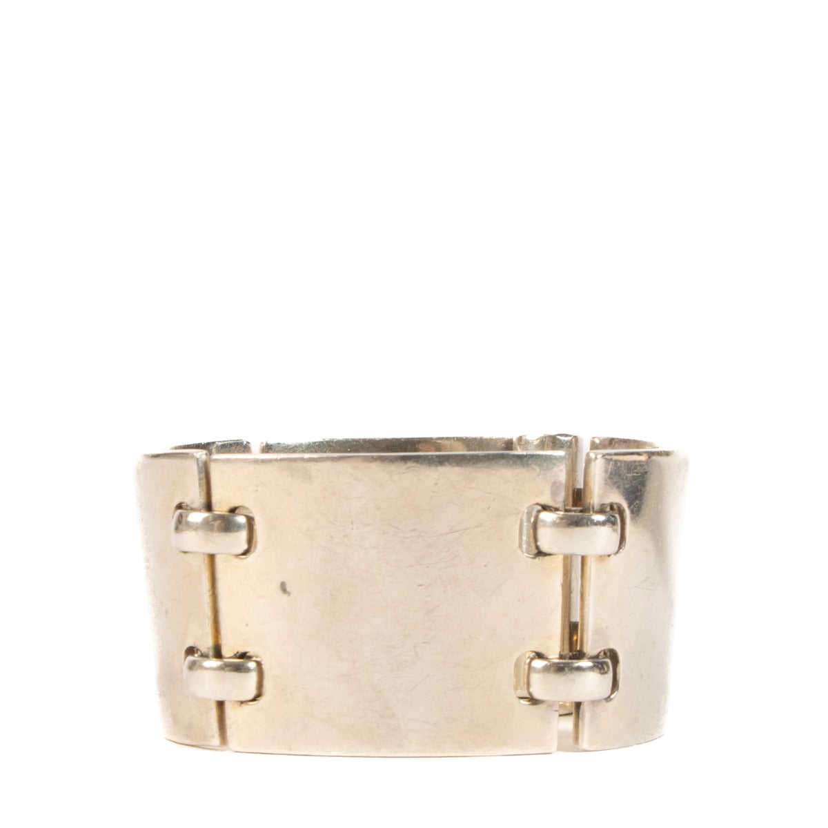 Bracelet manchette Hermès vintage en argent sterling