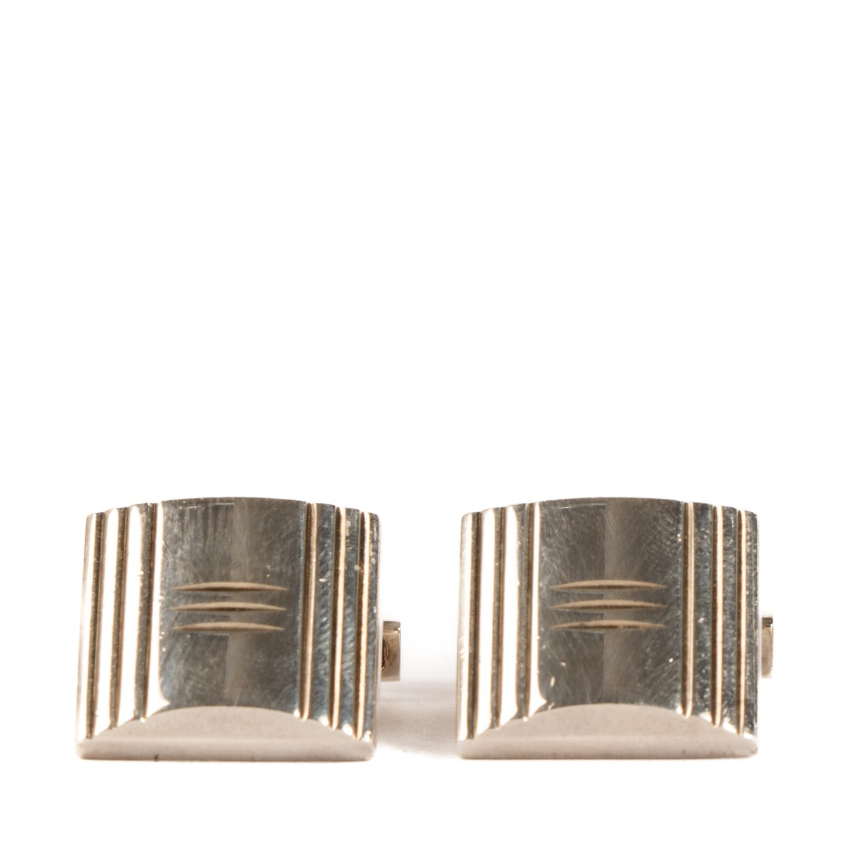 Hermès Sterling Silver Kelly Lock Cufflinks