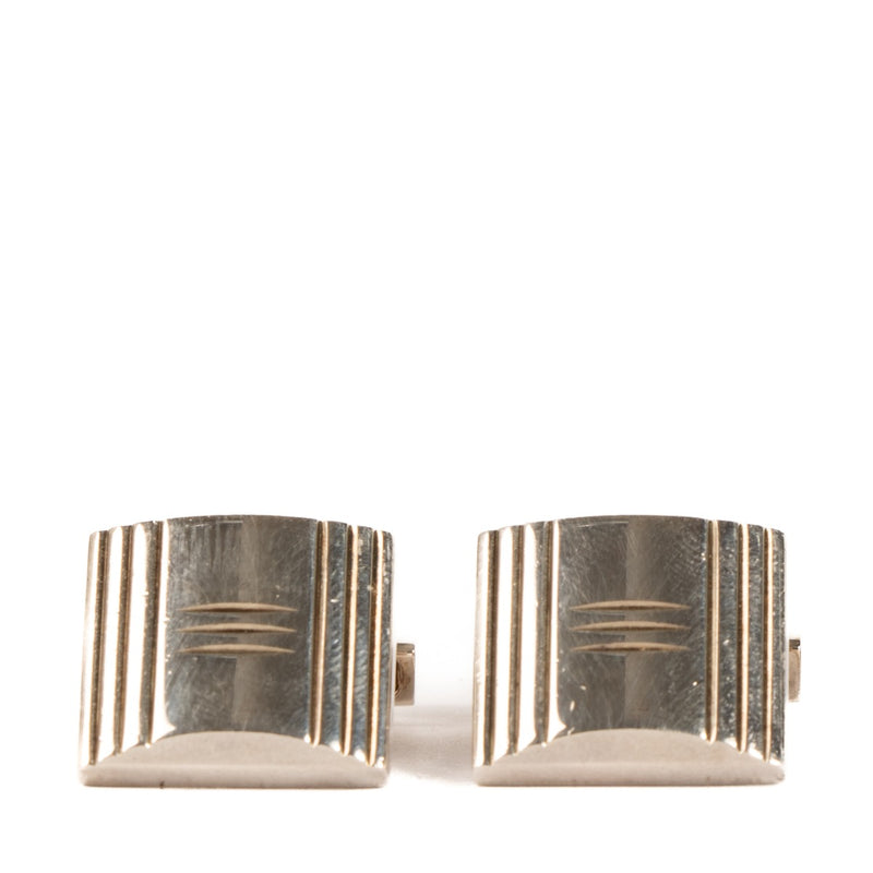 Hermès Sterling Silver Kelly Lock Cufflinks