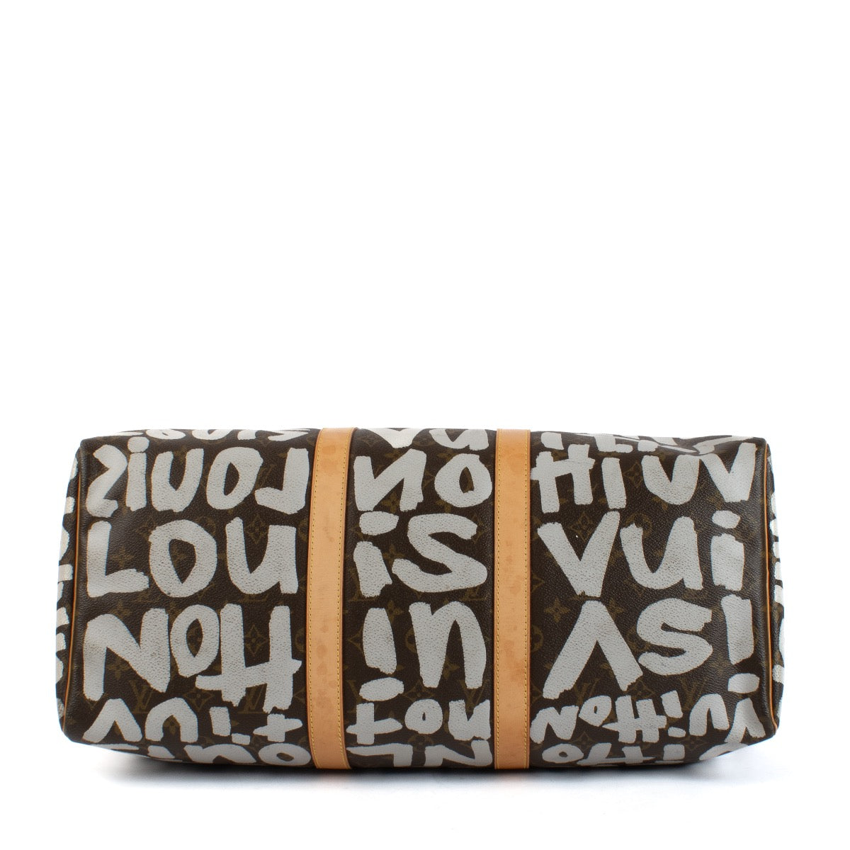 Shop safe online at Labellov in Antwerp, Brussels and Knokke this 100% authentic second hand Louis Vuitton Monogram Grafiti Stephen Sprousse Keepall 50