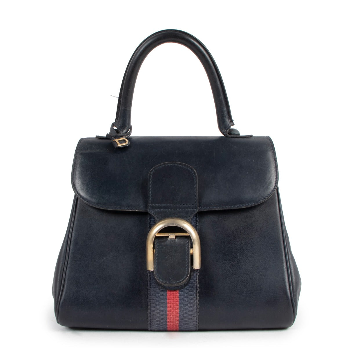 Delvaux 1960 Vintage Navy Blue Brillant PM