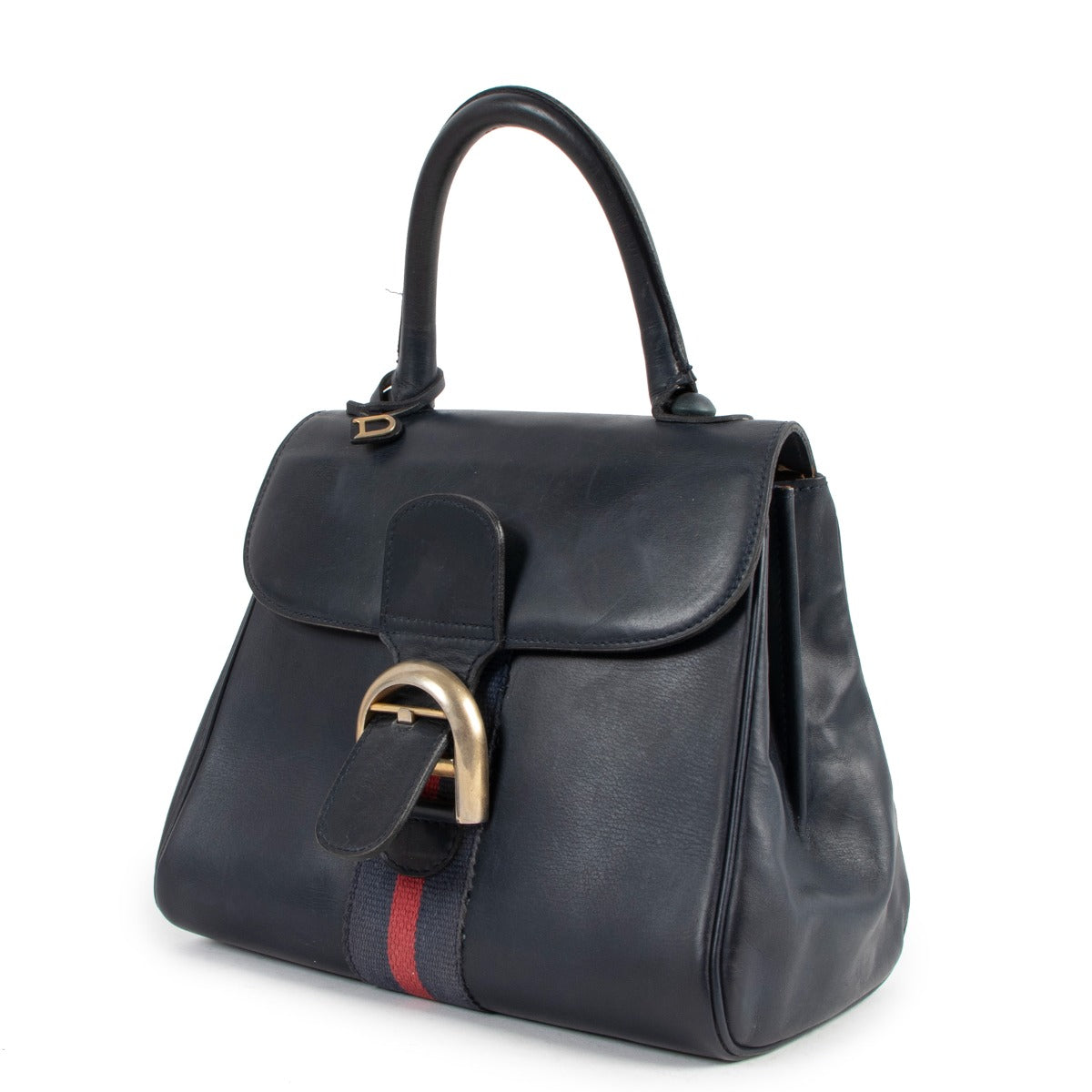Delvaux 1960 Vintage Navy Blue Brillant PM