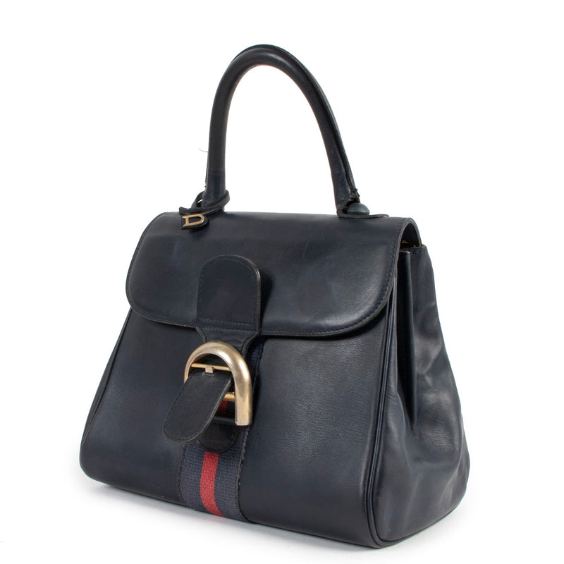 Delvaux 1960 Vintage Navy Blue Brillant PM