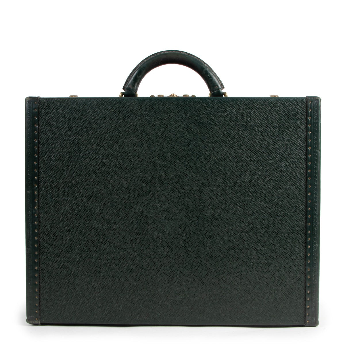 Louis Vuitton Green Taiga Leather President Briefcase