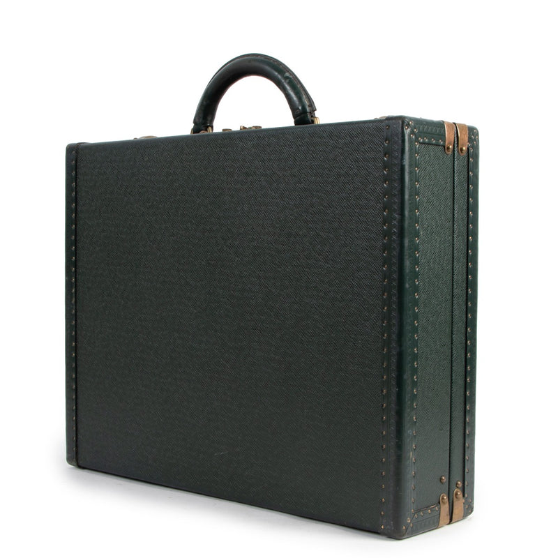 Louis Vuitton Groene Taiga Lederen President Aktetas