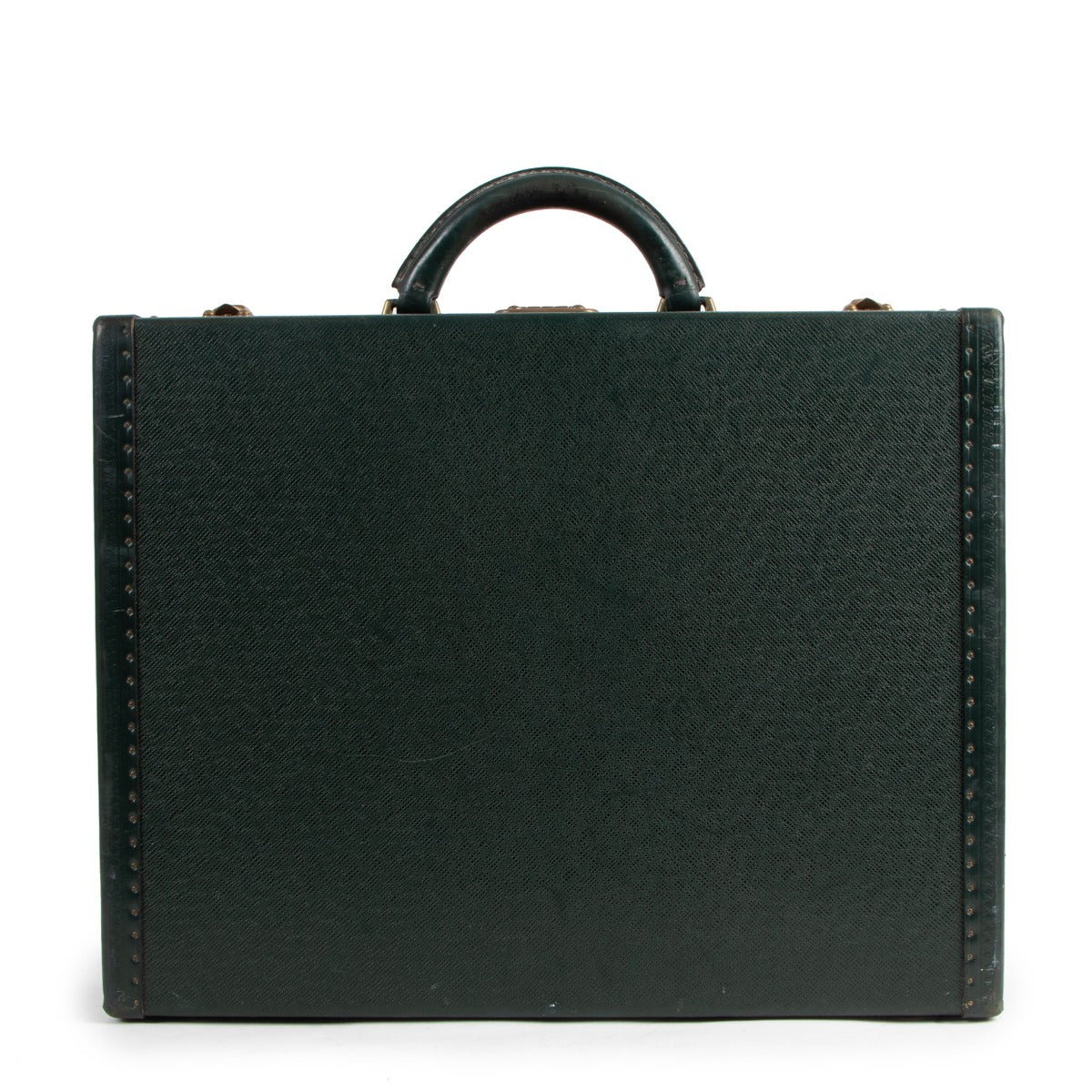 Louis Vuitton Green Taiga Leather President Briefcase