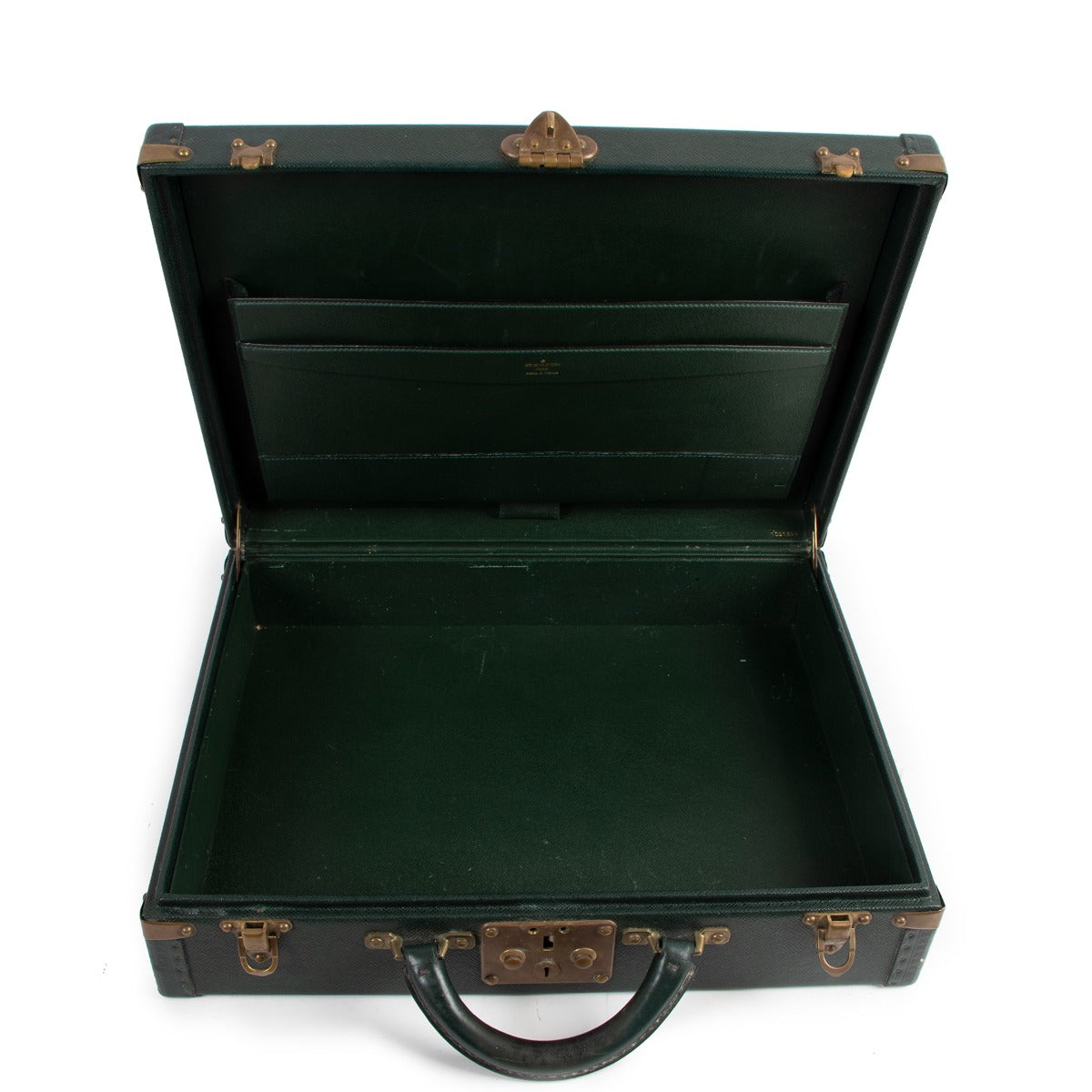 Louis Vuitton Green Taiga Leather President Briefcase