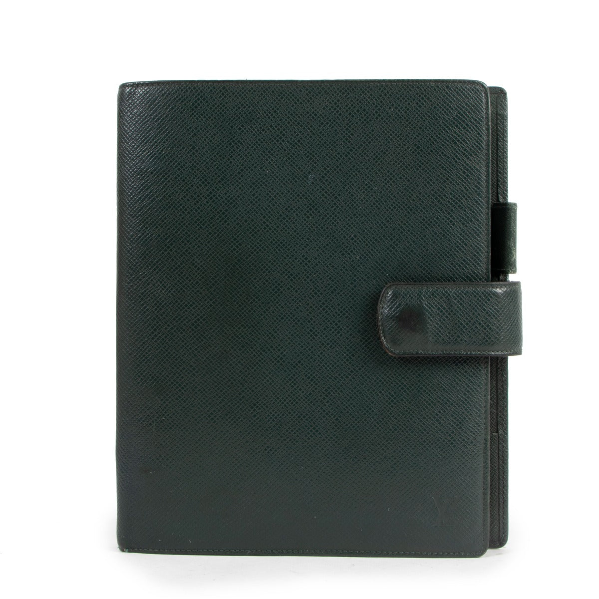 Louis Vuitton Green Taiga Leather Large Ring Agenda Cover