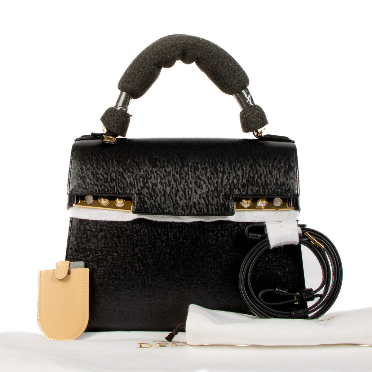 Are you looking for an authentic Delvaux Black Alpina Calf Tempête MM Bag? We buy and sell your preloved and brand new designer bags.