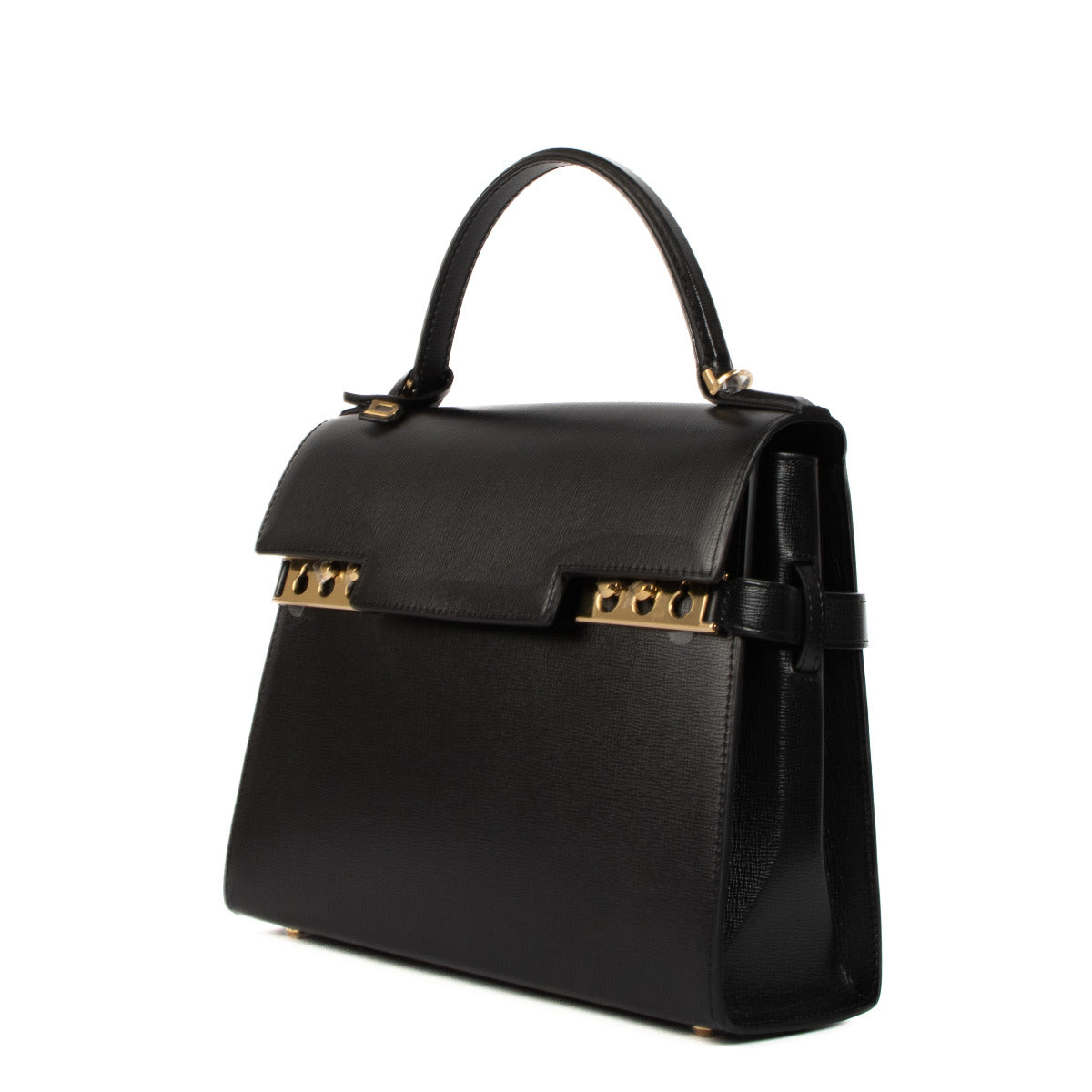 Delvaux Black Alpina Calf Tempête MM Bag