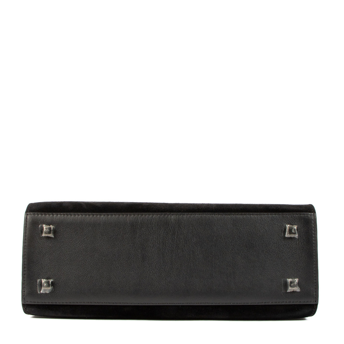 Delvaux Tempête MM en Veau Velours Noir/Alligator Brillant