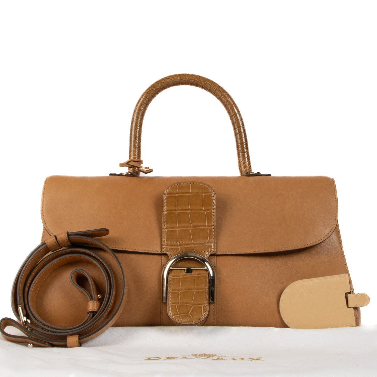 Shop an 100% authentic Delvaux Vegetal Dream/Alligator Brillant East/West Bag on Labellov.com