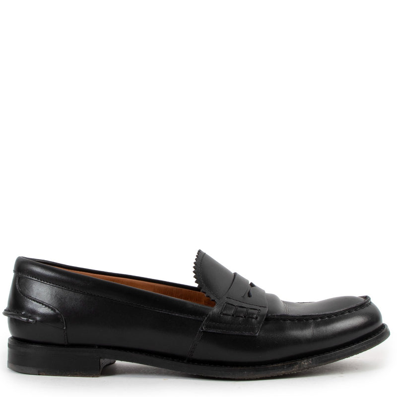 Church Black Leather Pembrey Loafers