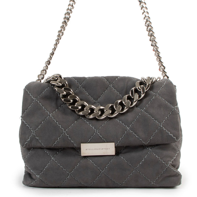 Stella McCartney Grey Soft Bekcett Quilted Crossbody Bag