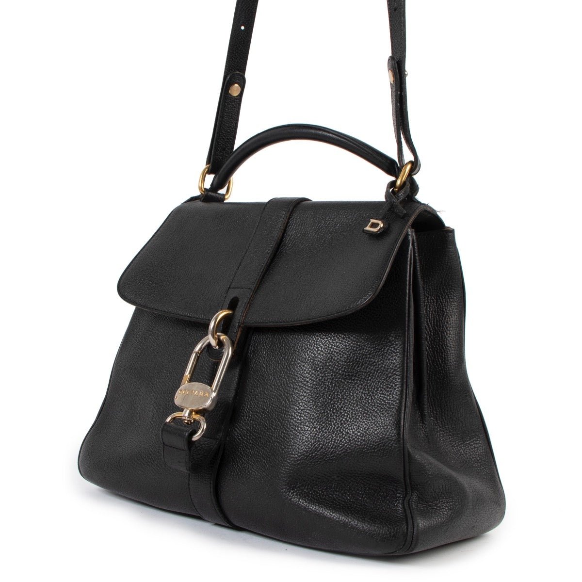 Buy an authentic second hand Delvaux Black Gin Fizz Shoulder Bag in good condition at Labellov.