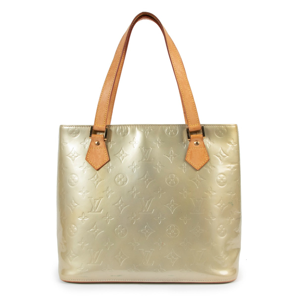 Louis Vuitton Silver Monogram Vernis Houston Tote Bag