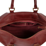 Must de Cartier Vintage Burgundy Leather Boston Bag
