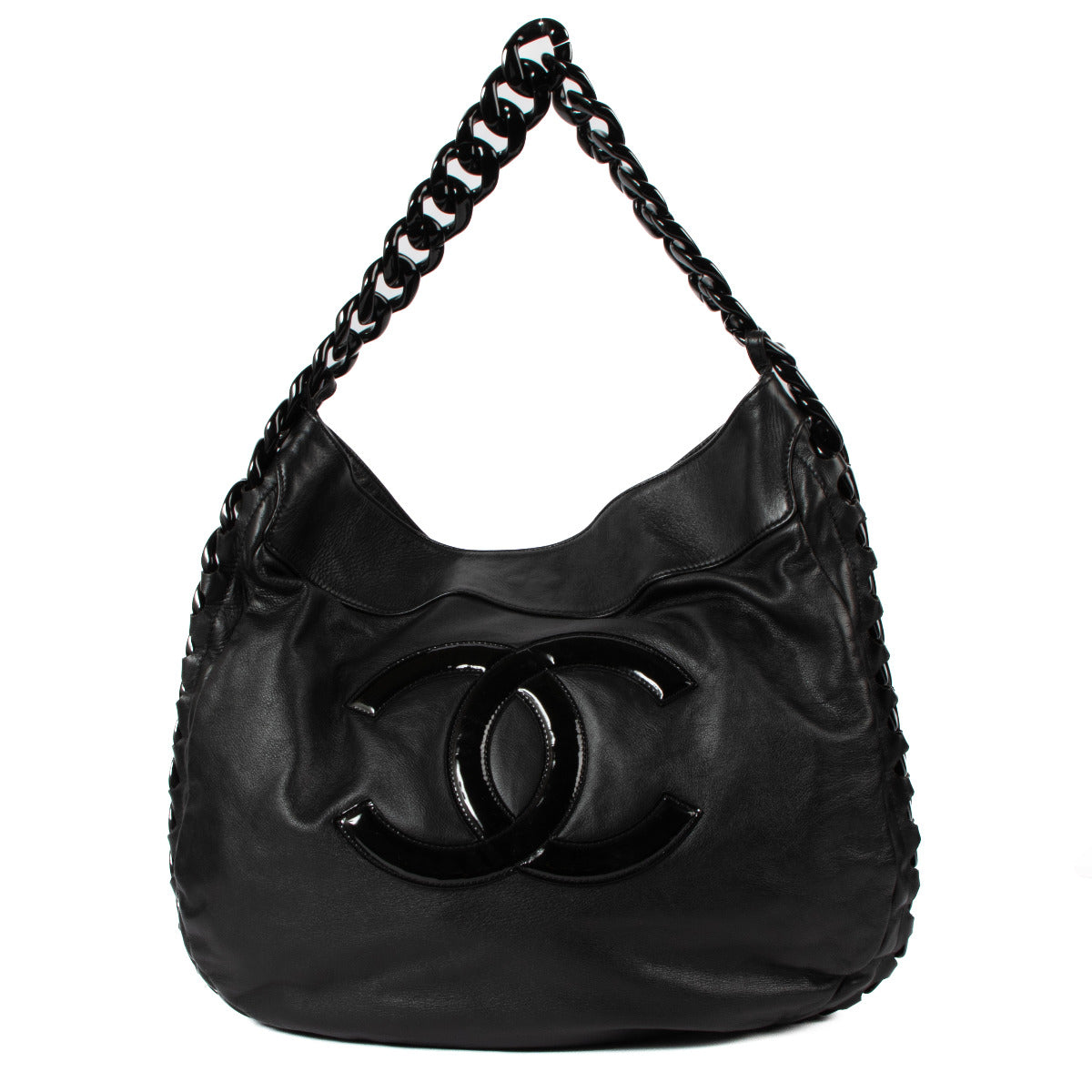 Chanel Black Large Modern Chain Hobo Bag