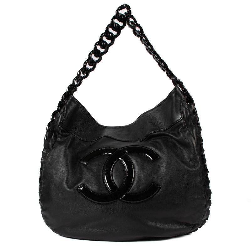 Chanel Black Large Modern Chain Hobo Bag