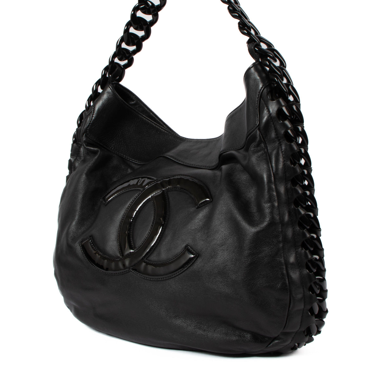 Chanel Black Large Modern Chain Hobo Bag