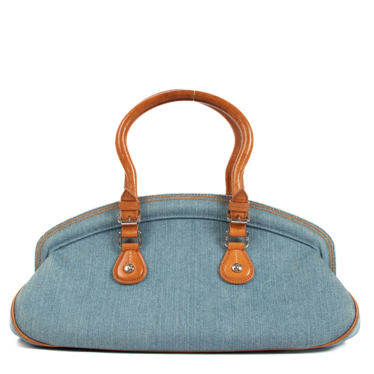 shop 100% authentic second hand Christian Dior Embroidered Denim Frame Bag on Labellov.com